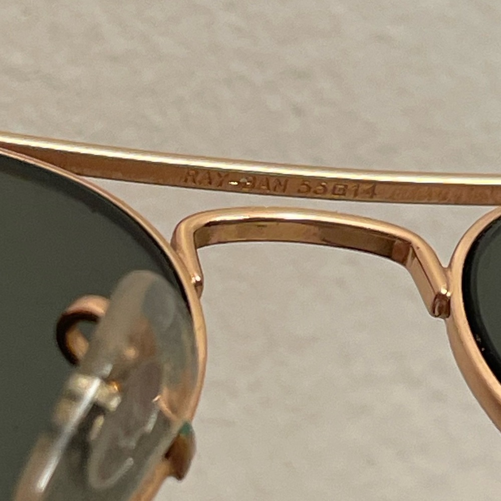 Ray-Ban Gold Aviator Sunglasses - Picture 16 of 16